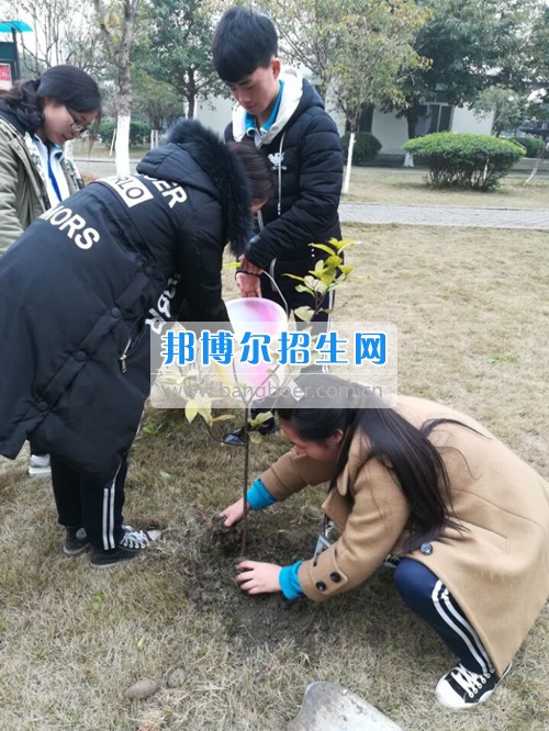 四川省新津縣職業(yè)高級中學開展植樹節(jié)活動