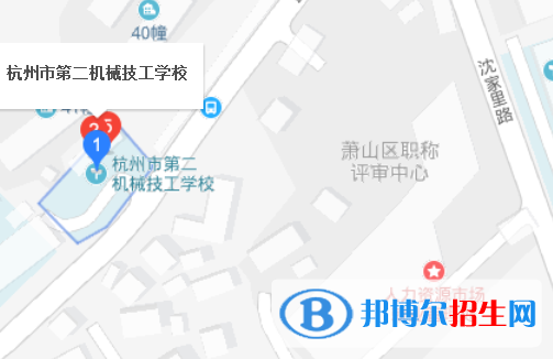 杭州市第二機(jī)械技工學(xué)校地圖