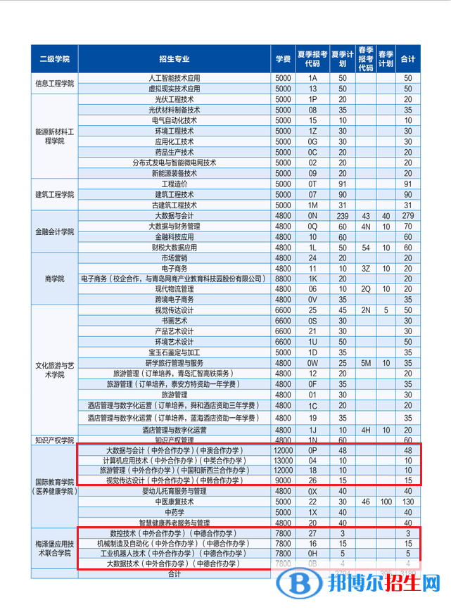 山東理工職業(yè)學(xué)院有哪些中外合作辦學(xué)專業(yè)？（附名單）