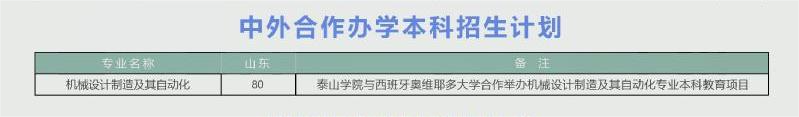 泰山學(xué)院有哪些中外合作辦學(xué)專業(yè)？（附名單）