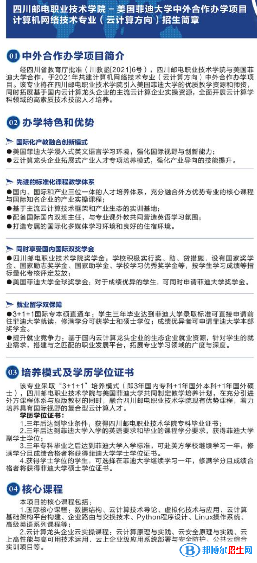 四川郵電職業(yè)技術(shù)學(xué)院有哪些中外合作辦學(xué)專業(yè)?(附名單)