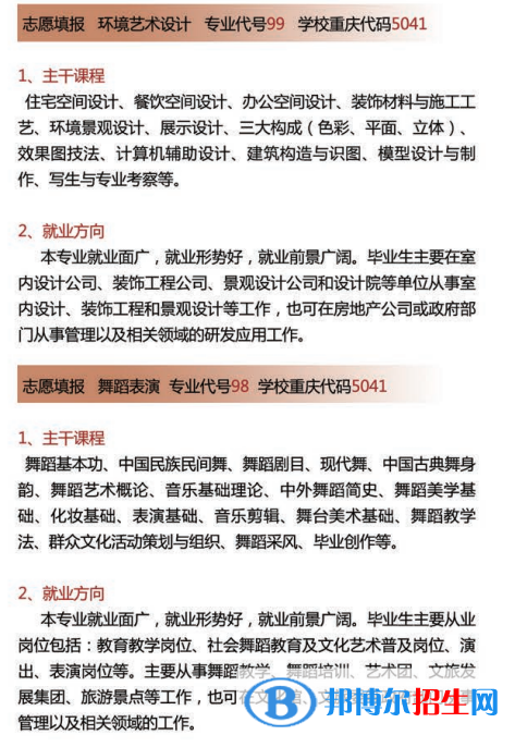 2022年重慶建筑科技職業(yè)學(xué)院藝術(shù)類專業(yè)有哪些？