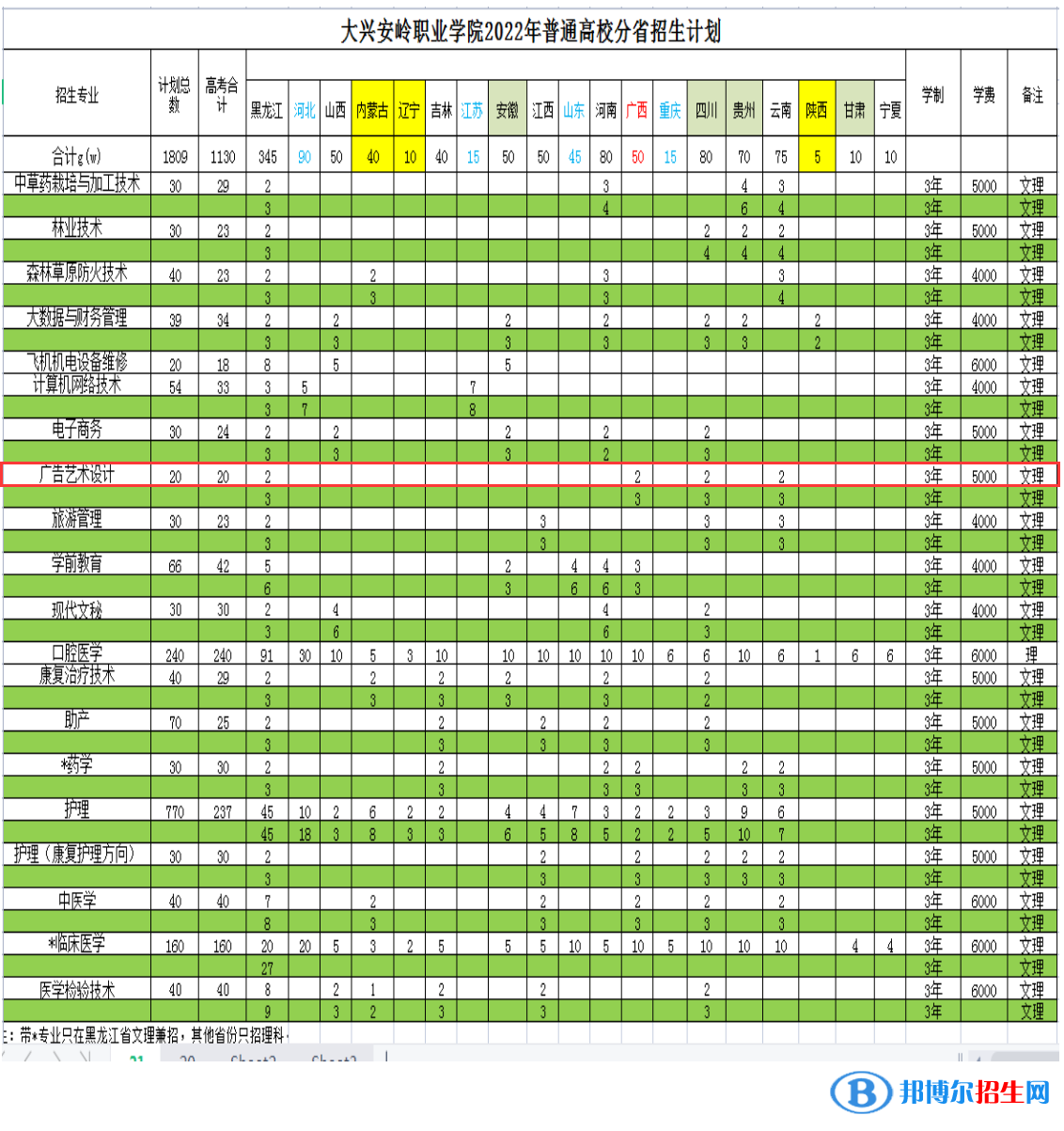 大興安嶺職業(yè)學院藝術類專業(yè)有哪些？