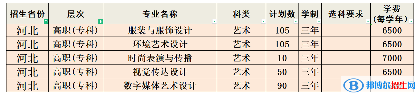 河北科技工程職業(yè)技術大學藝術類專業(yè)有哪些？