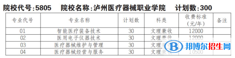 2023年瀘州醫(yī)療器械職業(yè)學(xué)院單招專業(yè)有哪些？