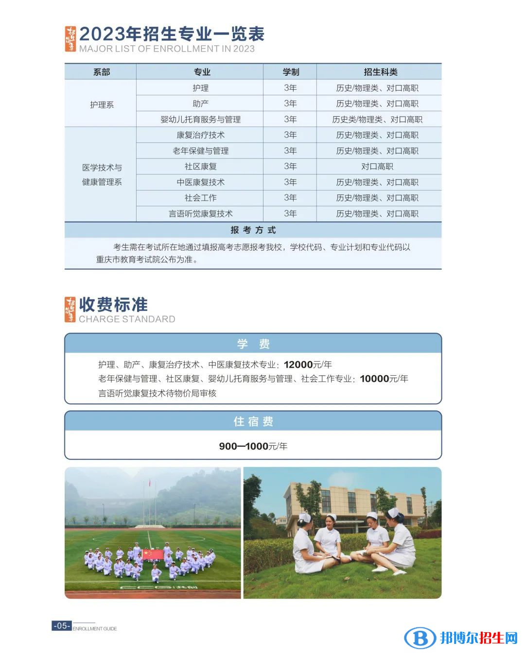 重慶護理職業(yè)學院高職分類考試2023年學費匯總