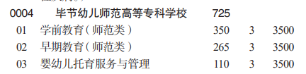畢節(jié)幼兒師范高等?？茖W(xué)校分類考試招生2023年學(xué)費一覽表