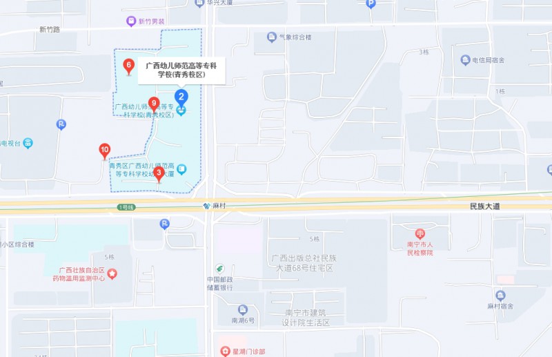 廣西幼兒師范高等?？茖W校附屬中等師范學校地址，乘車路線