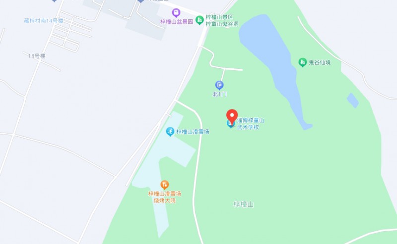淄博梓童山武術學校地址，乘車路線