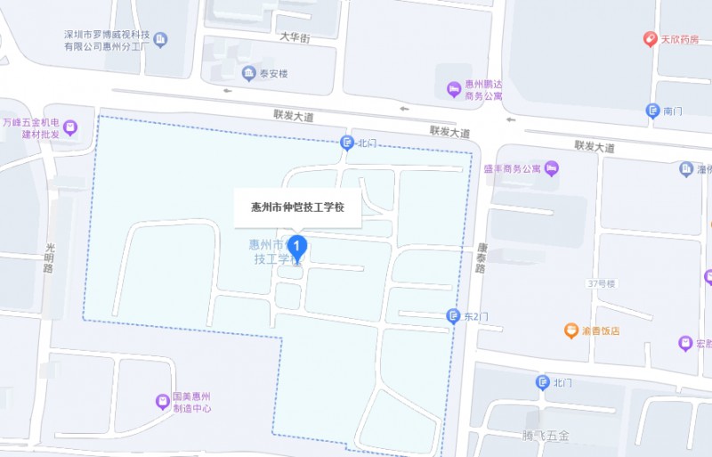 惠州市仲愷技工學(xué)校地址，乘車路線
