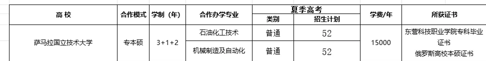 東營(yíng)科技職業(yè)學(xué)院中外合作辦學(xué)專業(yè)有哪些？