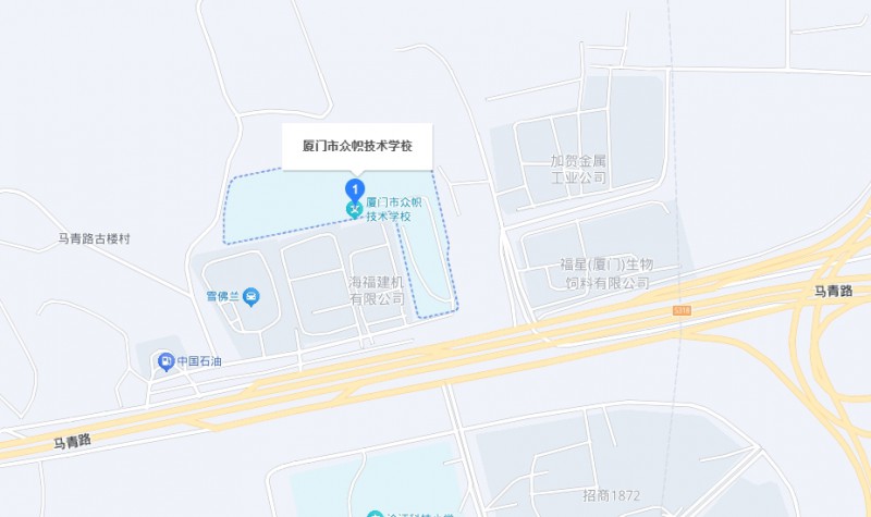 廈門市眾幟技術(shù)學(xué)校地址，乘車路線