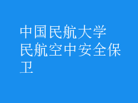 民航空中安全保衛(wèi)