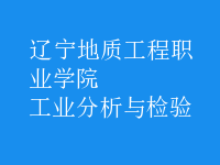 工業(yè)分析與檢驗