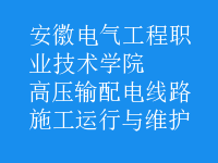 高壓輸配電線路施工運(yùn)行與維護(hù)