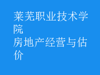 房地產(chǎn)經(jīng)營與估價(jià)