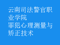 罪犯心理測量與矯正技術(shù)